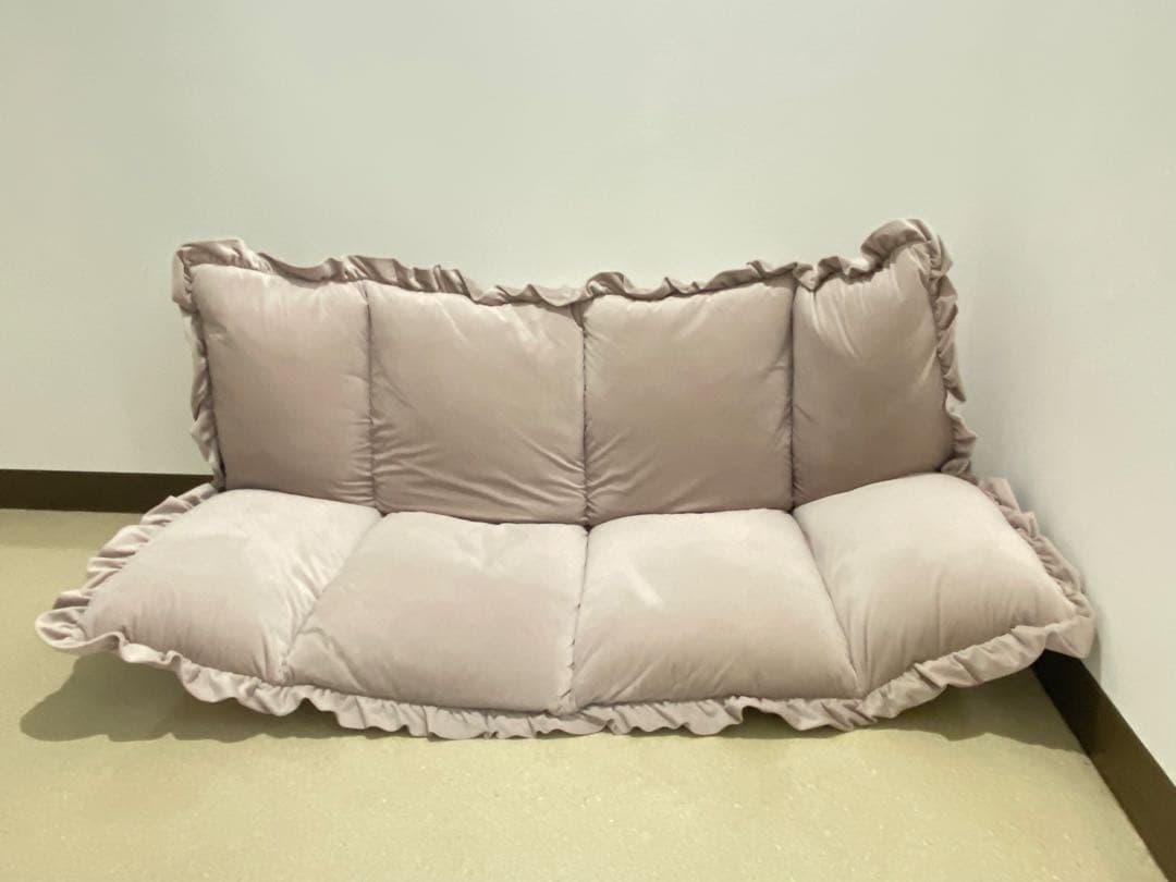 Franc Franc フランフラン フロアソファ フリル付き 座椅子 ピンク