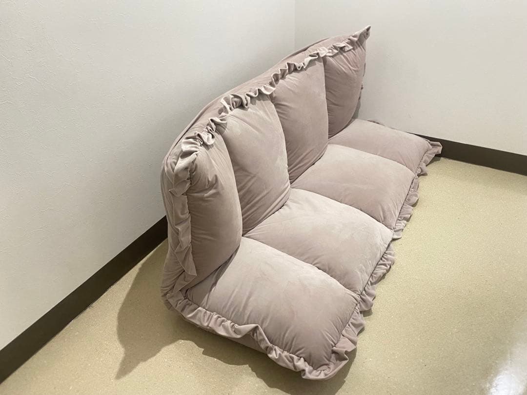 Franc Franc フランフラン フロアソファ フリル付き 座椅子 ピンク