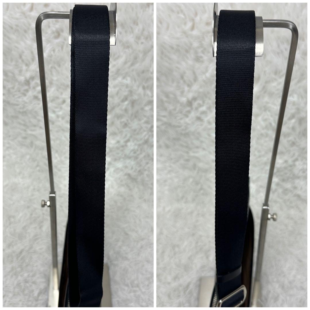 美品【SOMÈS】2way ショルダーバッグ 本革 レザー ロゴ型押し 日本製