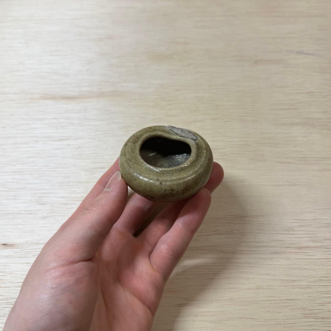 古瀬戸 灰釉 小壷 花器 室町時代 古信楽 古常滑 美濃 山茶碗 古美術 骨董