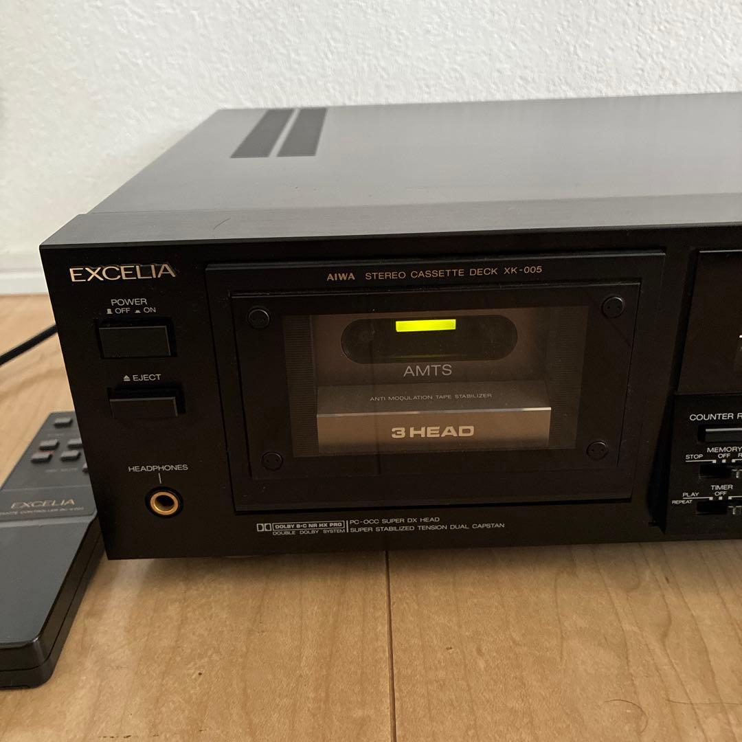 EXCELIA　XK-005　カセットデッキ　アイワ　エクセリア　リモコン付き