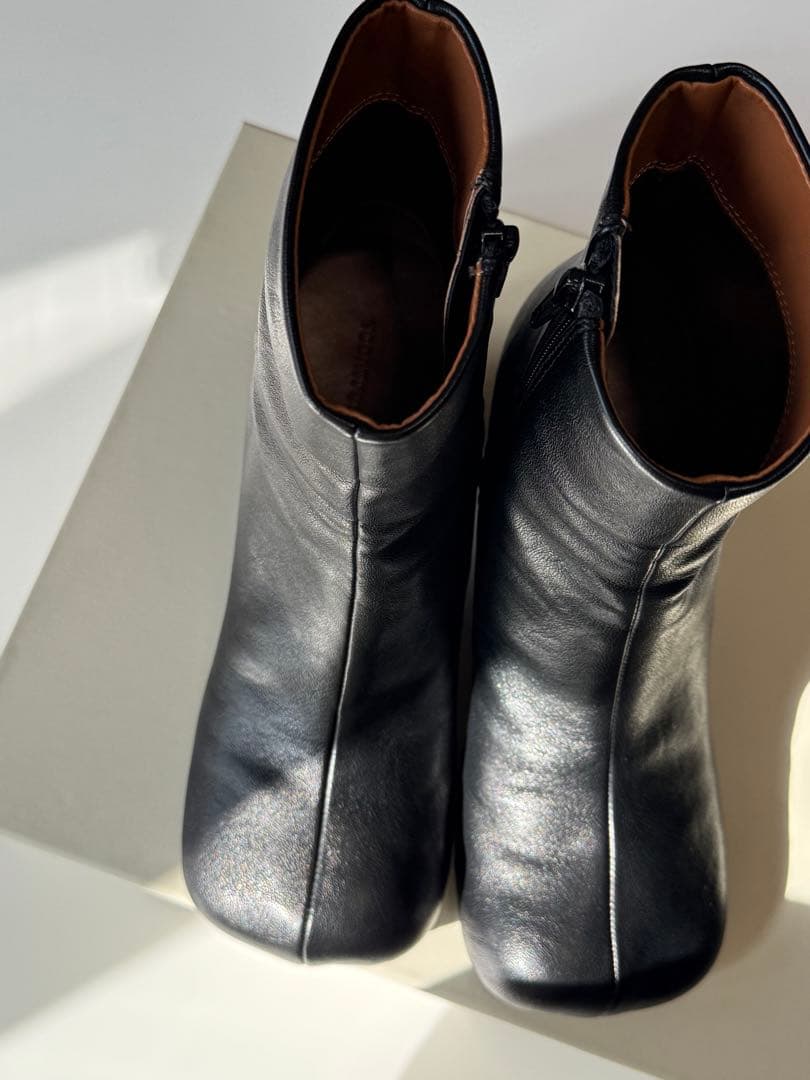 TODAYFULスクエアショートブーツ　ブラック