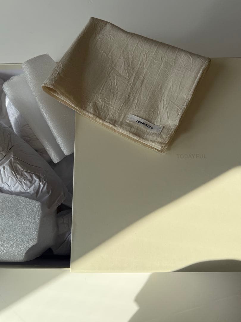 TODAYFULスクエアショートブーツ　ブラック