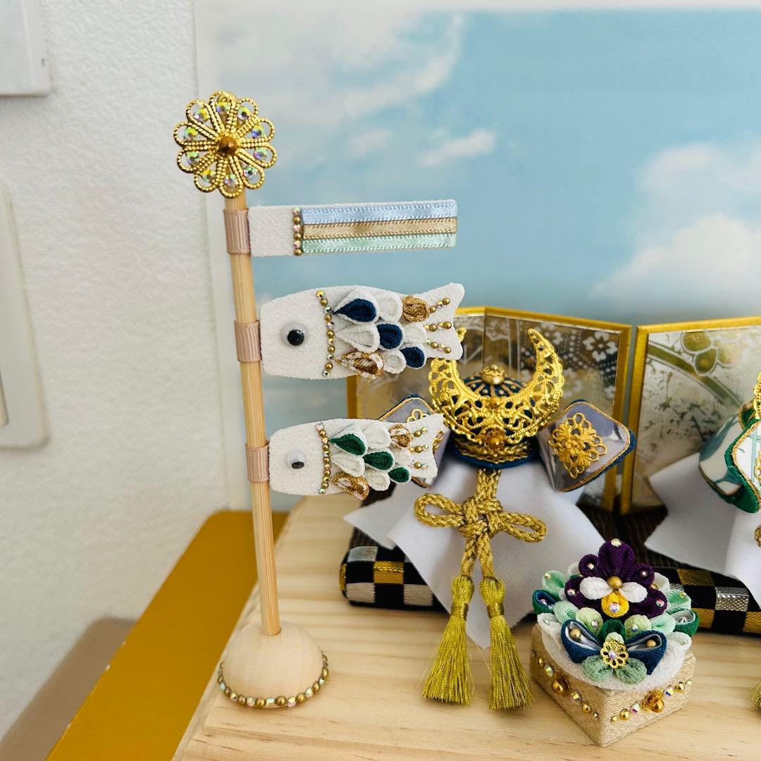 hina様 兜　五月人形　鯉のぼり　おしゃれ兜　リバティ　ハンドメイド　つまみ細