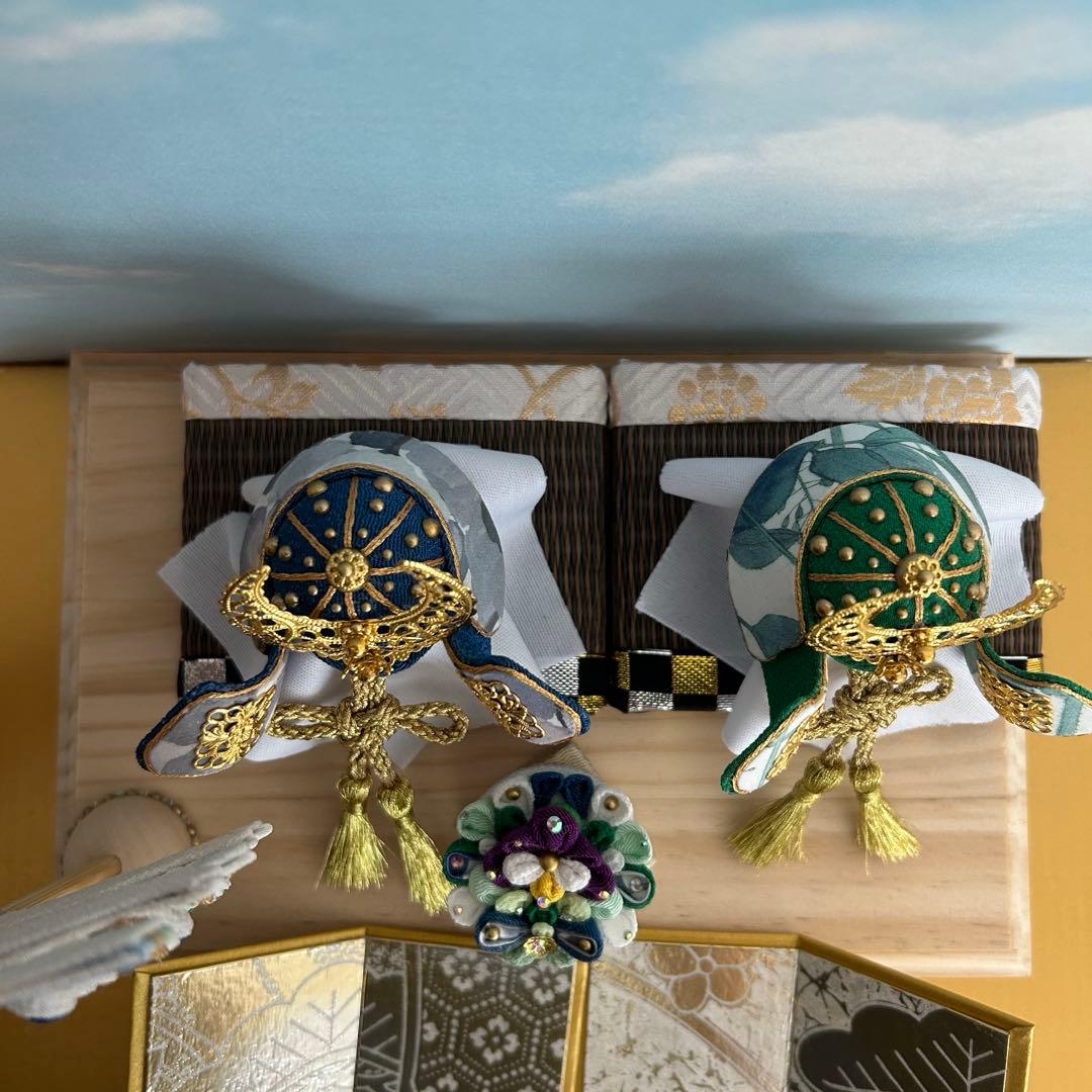 hina様 兜　五月人形　鯉のぼり　おしゃれ兜　リバティ　ハンドメイド　つまみ細