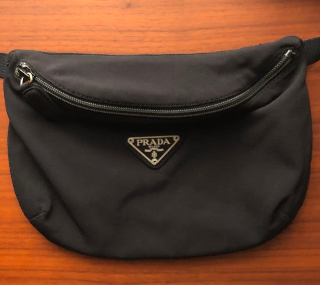 PRADA プラダ　ウェストポーチ　黒　中古