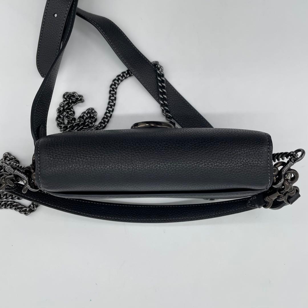 【美品】コーチ　タビー　2way バッグ　チェーン　レザー　ブラック