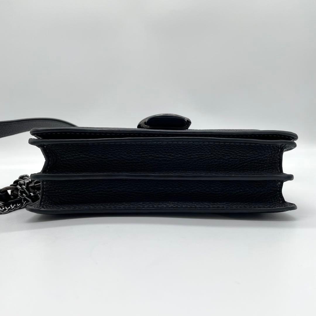 【美品】コーチ　タビー　2way バッグ　チェーン　レザー　ブラック
