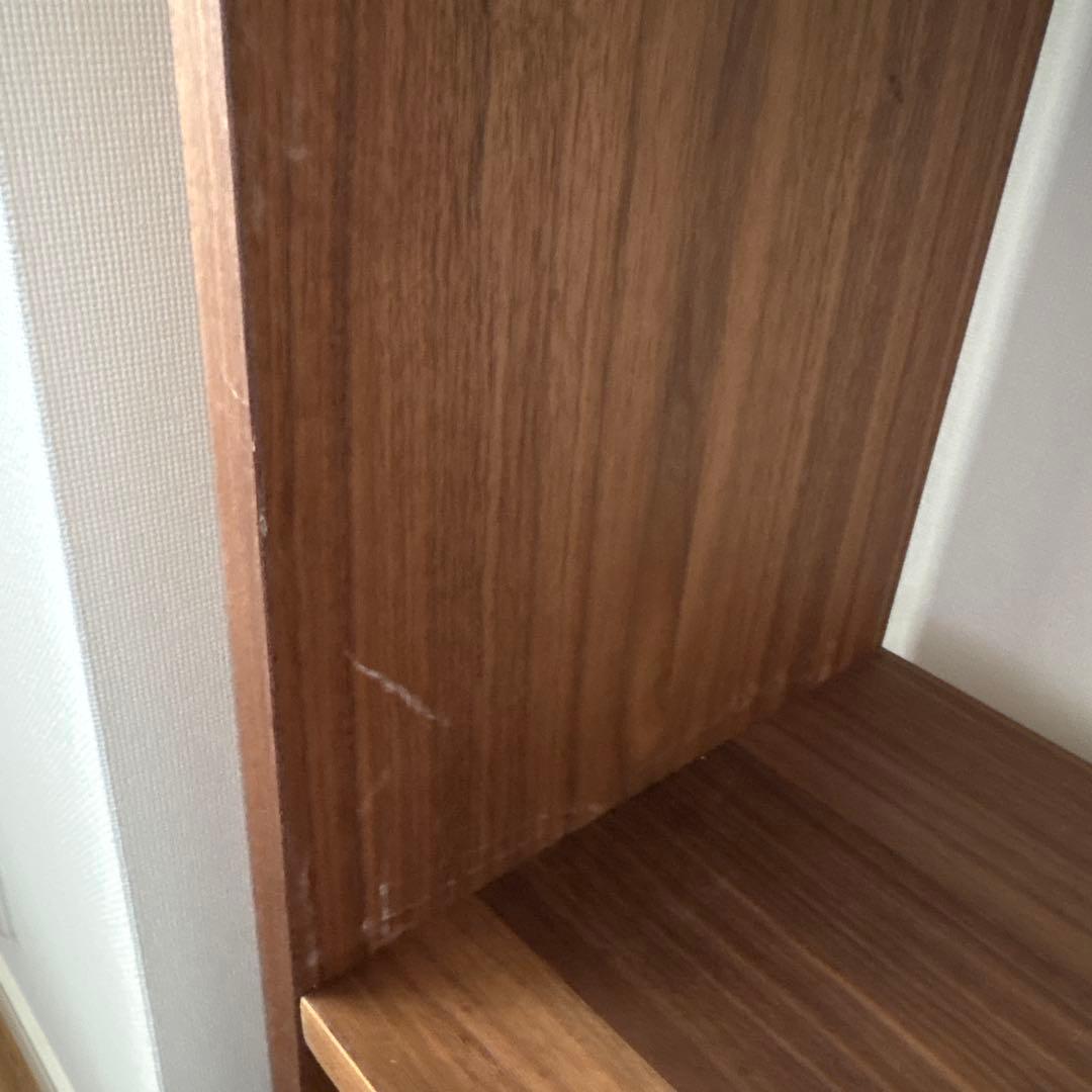 ゆきひら 、無印良品スタッキングシェルフ 5段×2列　ウォールナット材