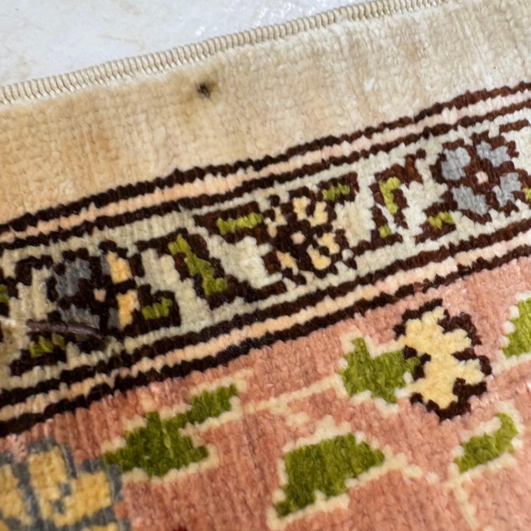 トルコ絨毯　ヘレケ　シルク　玄関マット　55×70