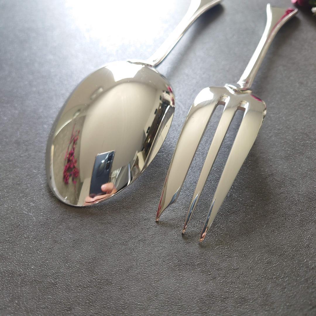 美品 クリストフル パール サービングフォーク サービングスプーン