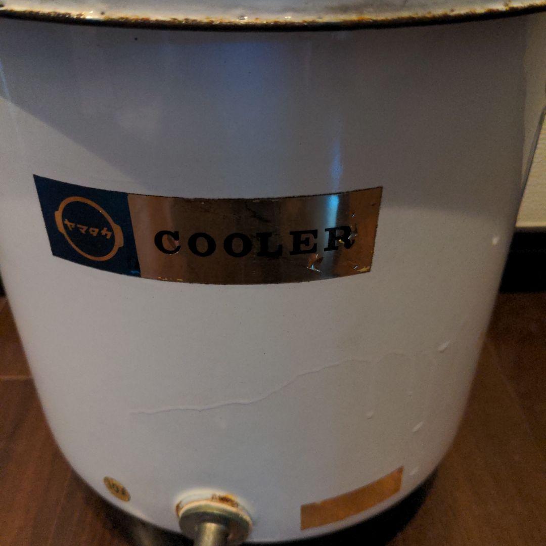 昭和レトロ　ホーロー　琺瑯　タンク　ウォータージャグ　ポット　水瓶　コック付き