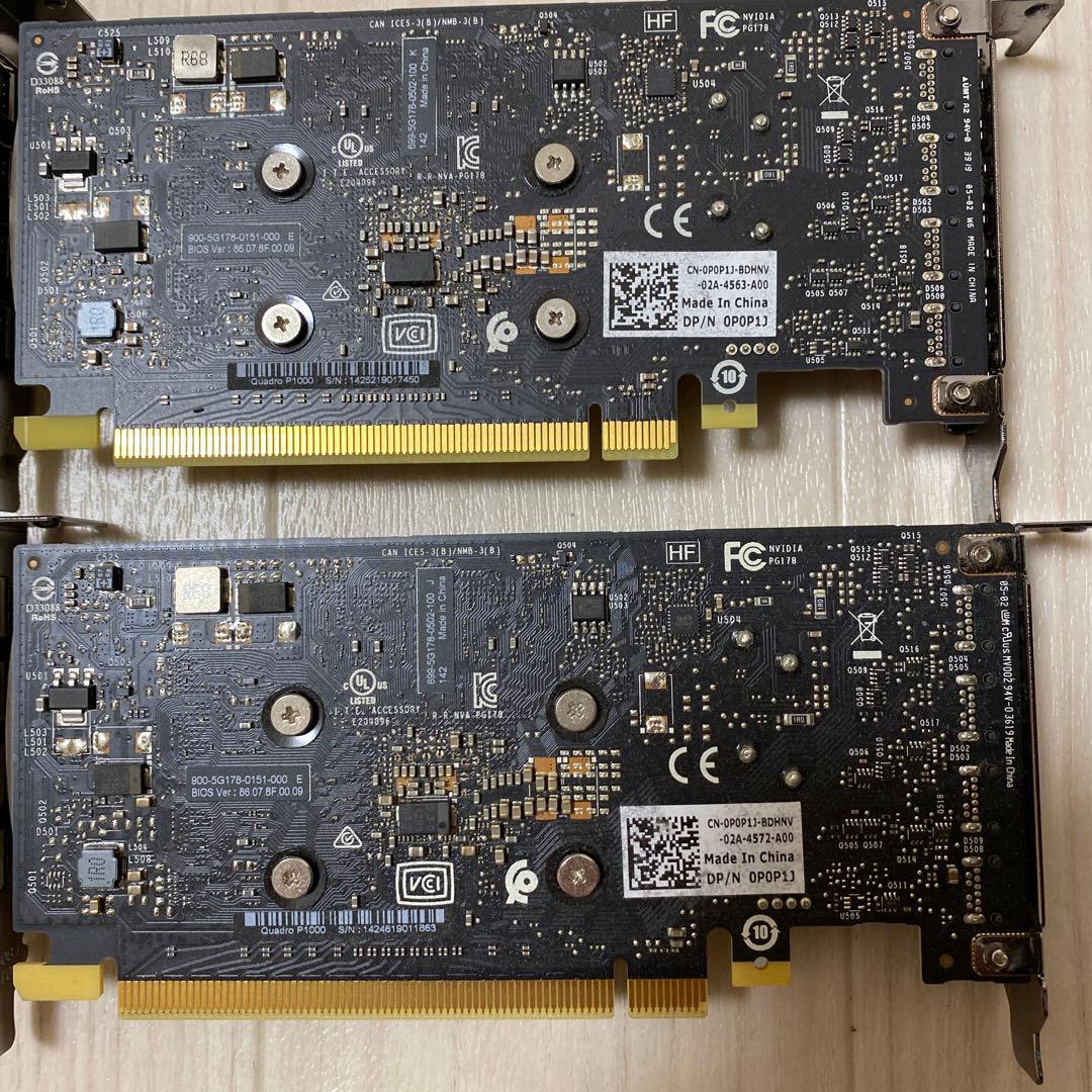 m*o様 NVIDIA QUADRO P1000 4個/P600-1個 510-