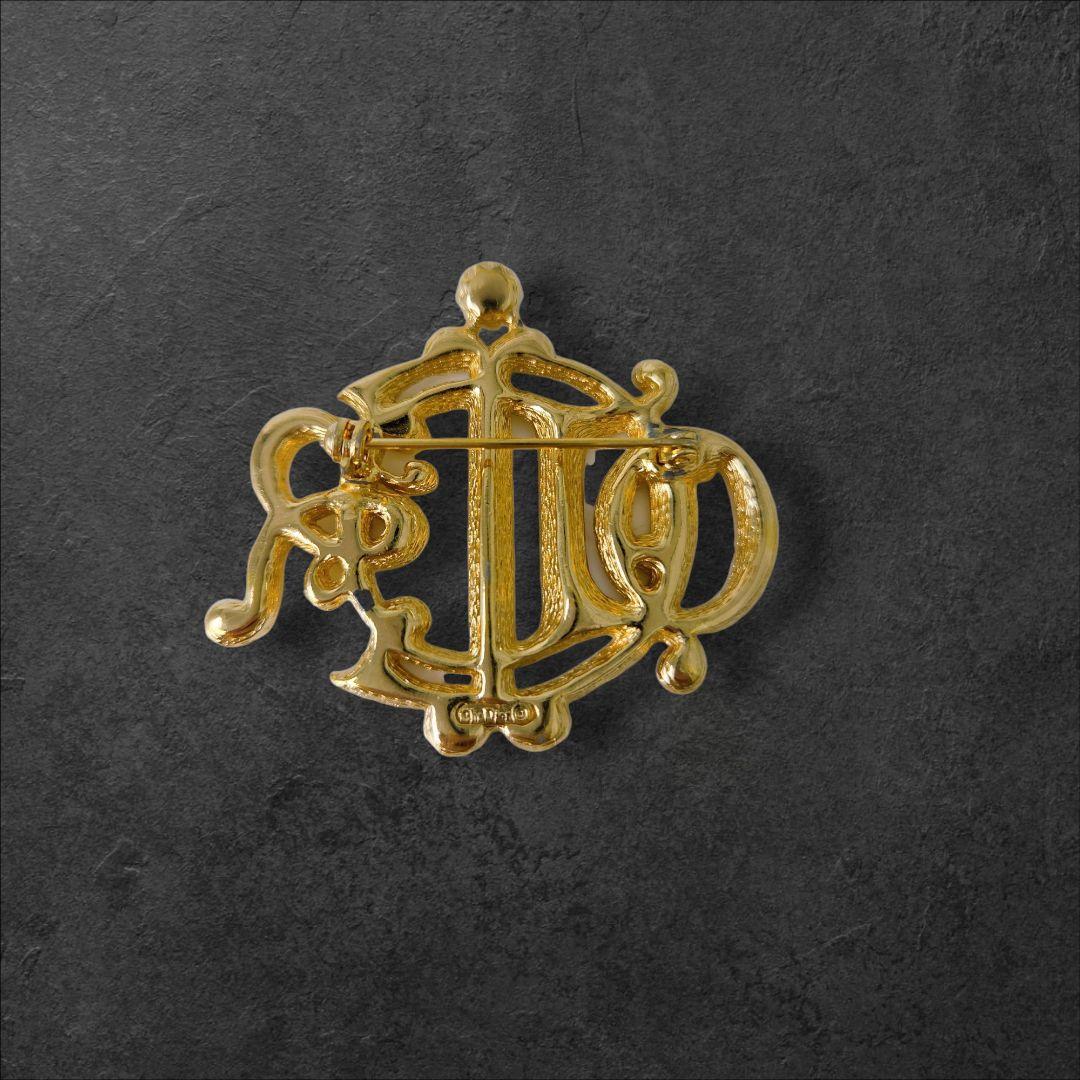 Christian Dior　Brooch Gold Vintage