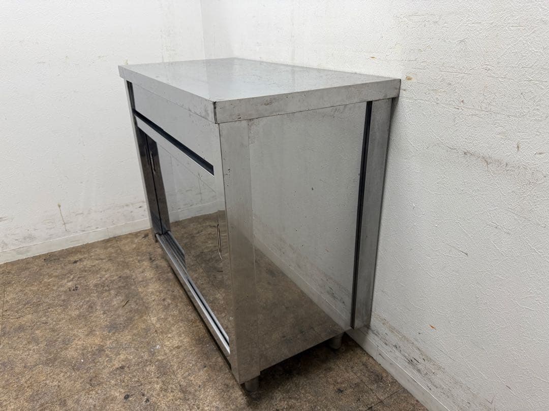 ステンレス　扉引き出し付き　作業台　飲食店　W９００ｘＤ４５０ｘＨ８００ｍｍ