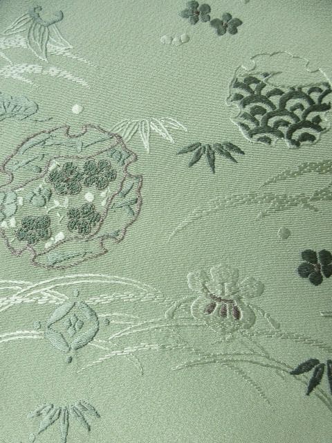 未着用に近い！さが美製＊薄萌葱色＊豪華刺繡尽し＊特選＊訪問着＊１６１ｃｍ＊裄６７