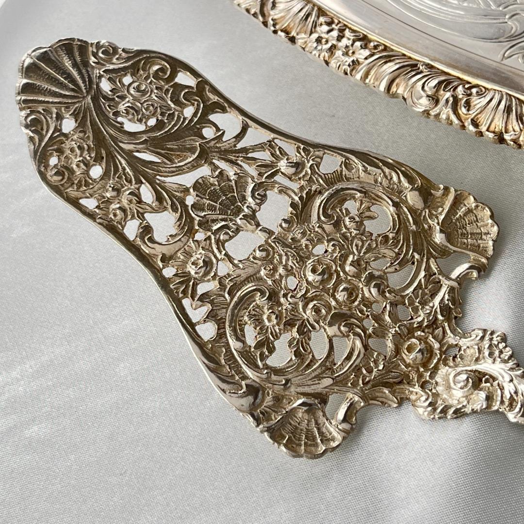 【ドイツ】 天使と薔薇のケーキサーバー【純銀】