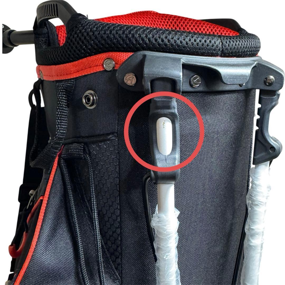 【極美品】TaylorMadeテーラーメイド　キャディバッグ　ゴルフ　黒×レッド