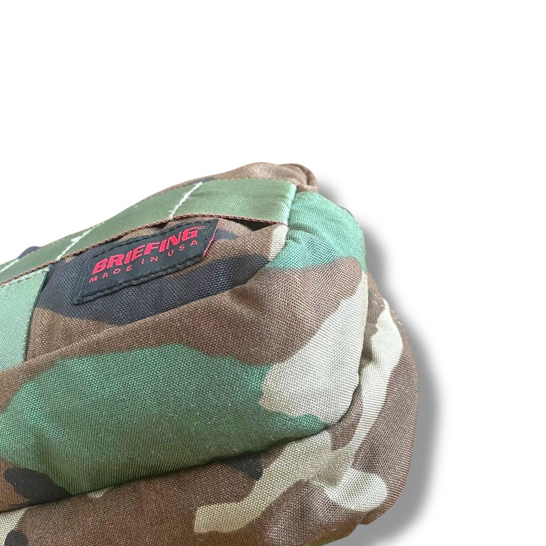 【希少/USA製】ブリーフィング ポーチ 迷彩 ウッドランドカモ ナイロン