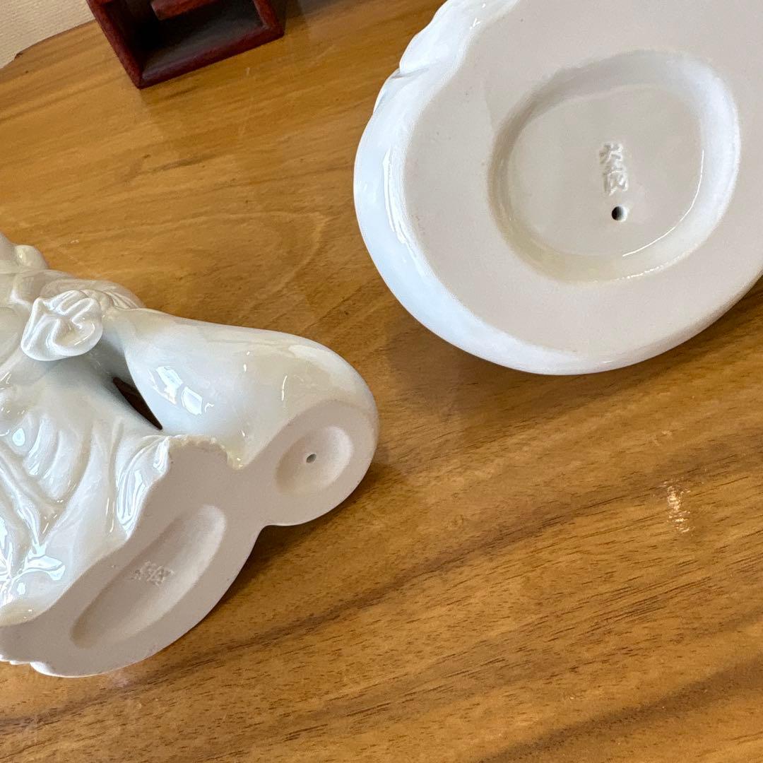 違棚　木製　高さ約36.5cm 横幅約53cm 置物　香炉セット