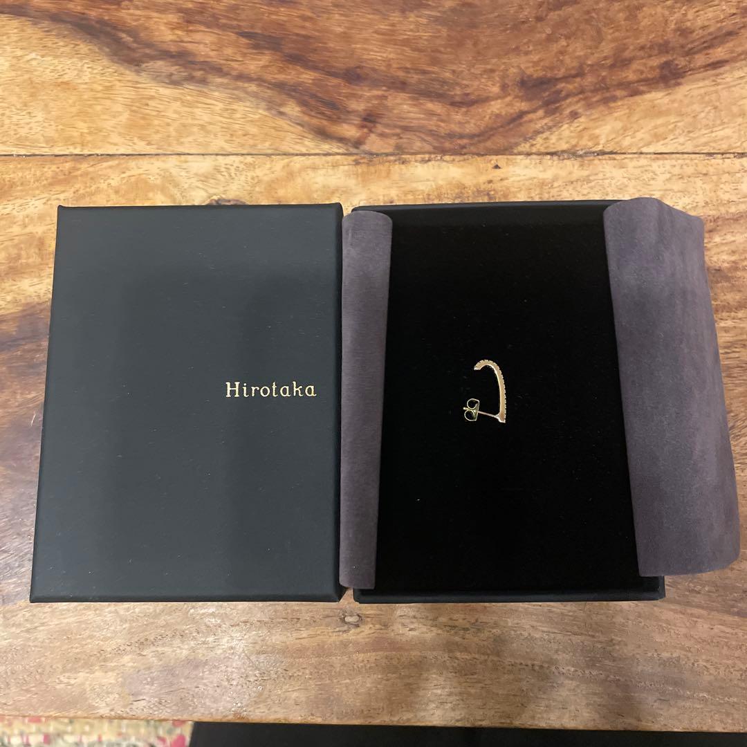 ［ぱふ】Hirotaka K10YG ダイヤモンド インナーフック片耳