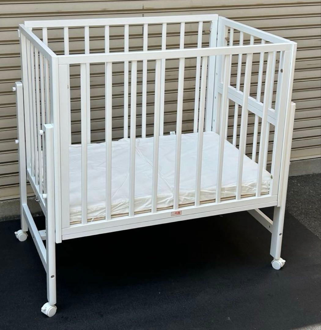 【引取・配達】大和屋　そいねーる　ミニベビーベッド　ホワイト　大阪・兵庫