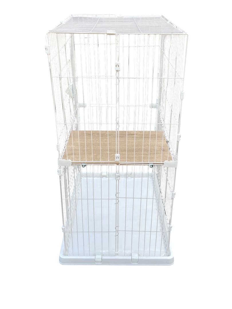 アイリスオーヤマ ペットゲージ PEC-902V 2段タイプ　ホワイト