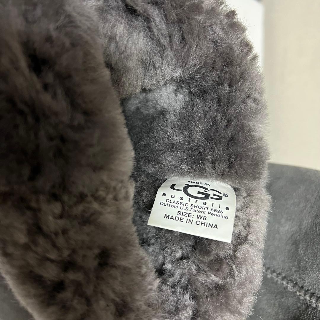 【美品】UGG アグ クラシックショート ムートンブーツ グレー 25cm