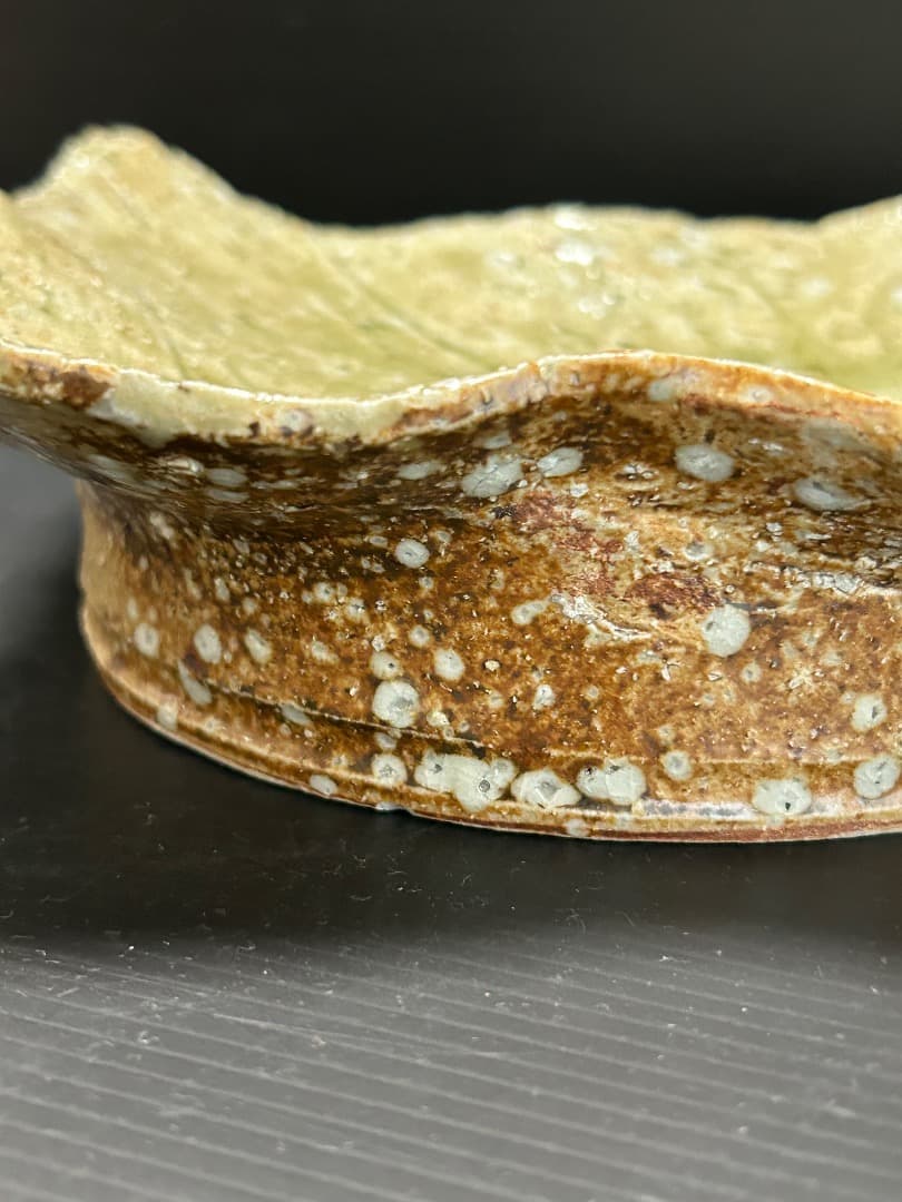 灰釉 平向付 ５枚組　(伊賀焼 高台皿)　蓮善隆 作