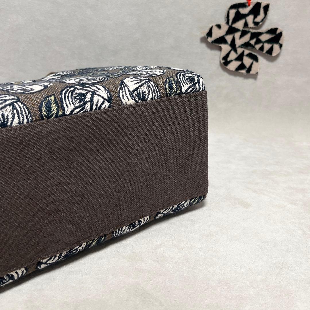 ハンドメイド　ミナペルホネン　大きなぽけっとのスクエアトート⑅︎◡̈︎*