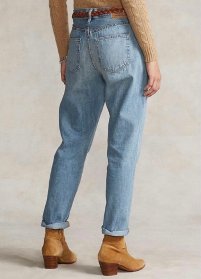 芸能人着用◎ラルフローレン　レザースキニーベルト　ダークブラウン