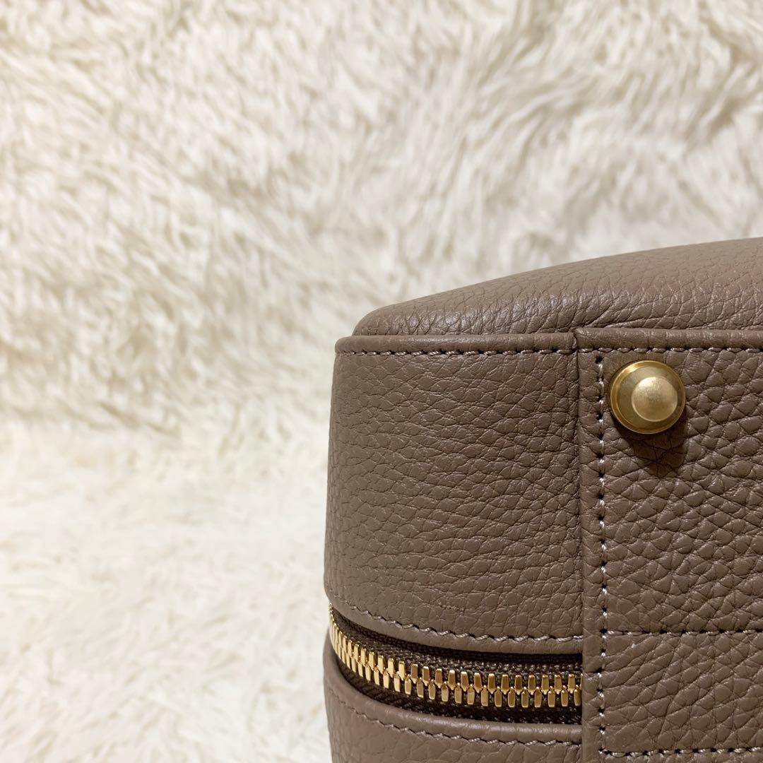 【未使用に近い】大峡製鞄 ゲント•メディア スリムオーバーナイト トープ