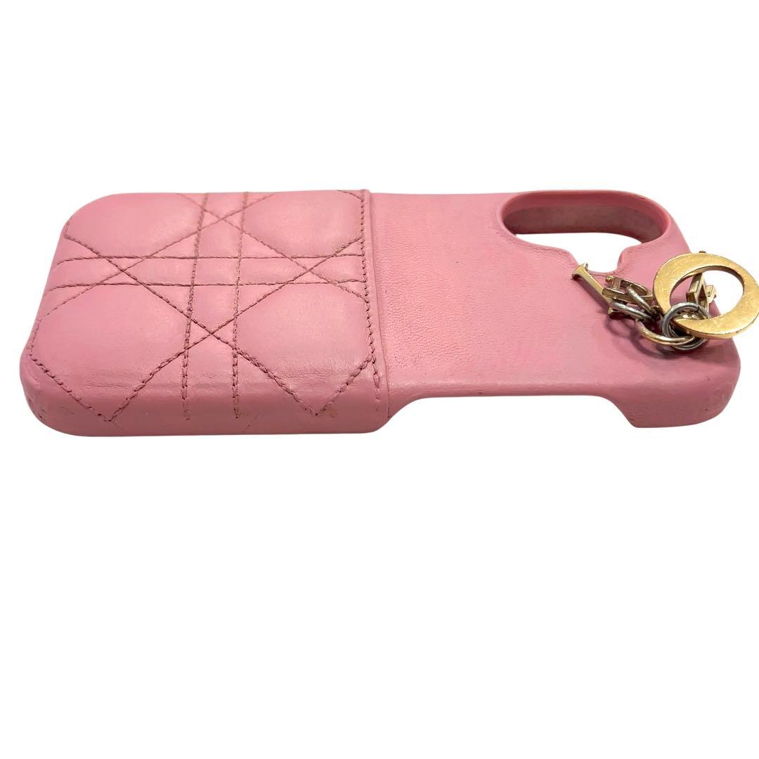 クリスチャンディオール iPhone16 スマホケース カナージュ ピンク ロゴ