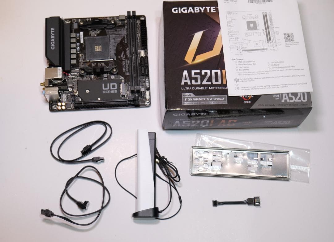 中古 GIGABYTE A520I AC Rev1.0 ITXマザボ WiFi