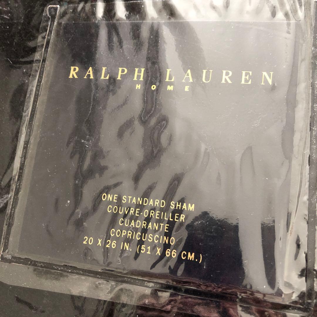 Vintage RALPH LAUREN ウール×レザー　カバー　ピローシャム