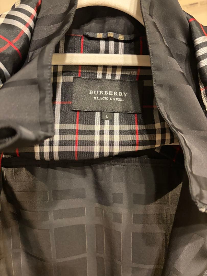 ナイロンジャケット ブラック チェック柄