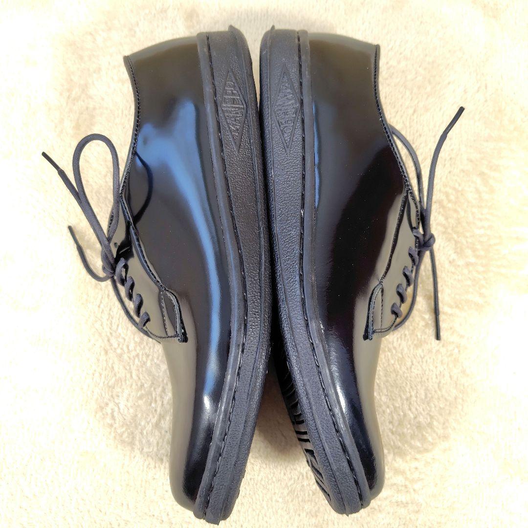 未使用級 マネブ ドレスシューズ プレーントゥ　レザー ブラック 40 25.5