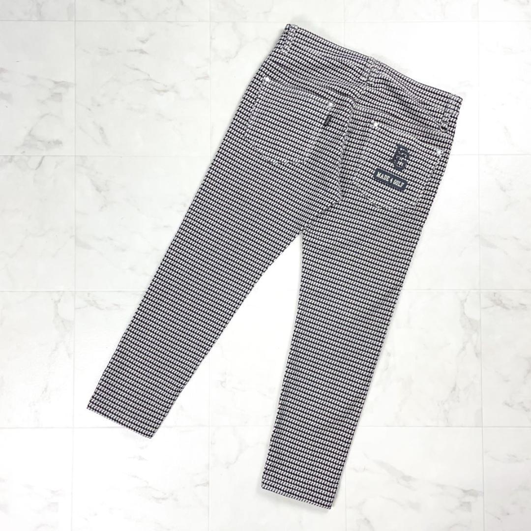 美品 パーリーゲイツ ゴルフウェア 千鳥柄パンツ 茶 サイズ5*GD1159