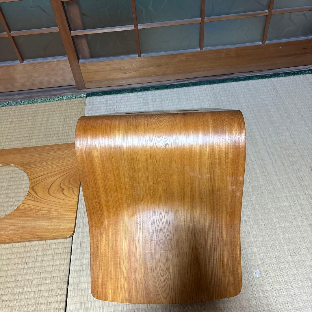 天童木工　曲線デザイン 座椅子 2脚セット