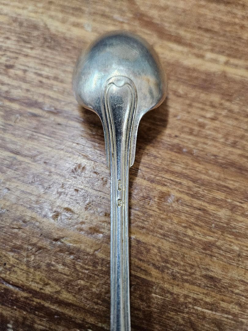 フランスアンティーク シルバープレートのスプーン 12本セット 古いケース付き