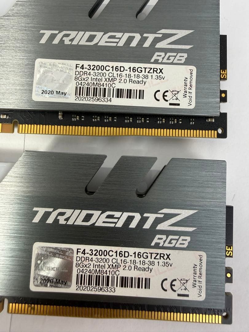 G.SKILL RGB メモリー　DDR4-3200 8GB2枚セット合16GB