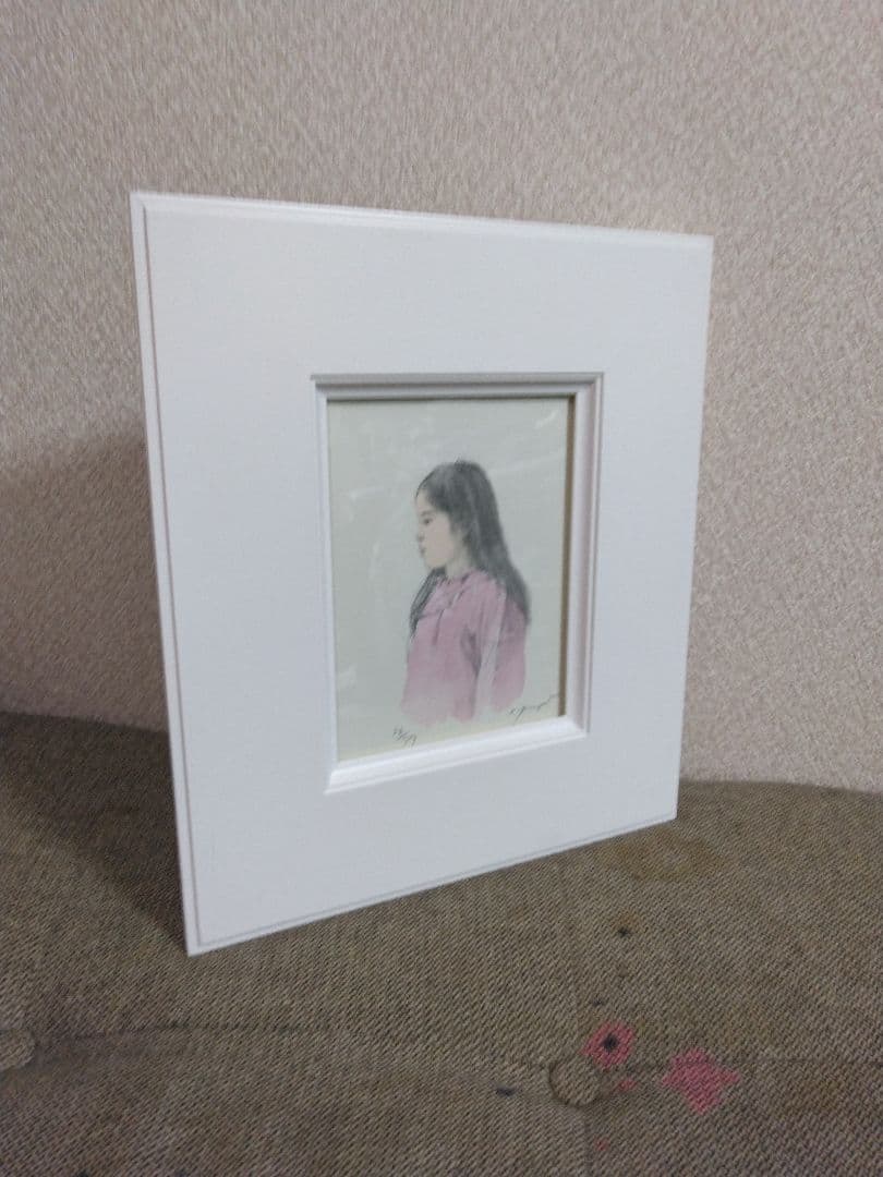 逸品！◇真作◇藤井　勉作　タイトル　おやすみ（赤）36/77　リトグラフ＋手彩