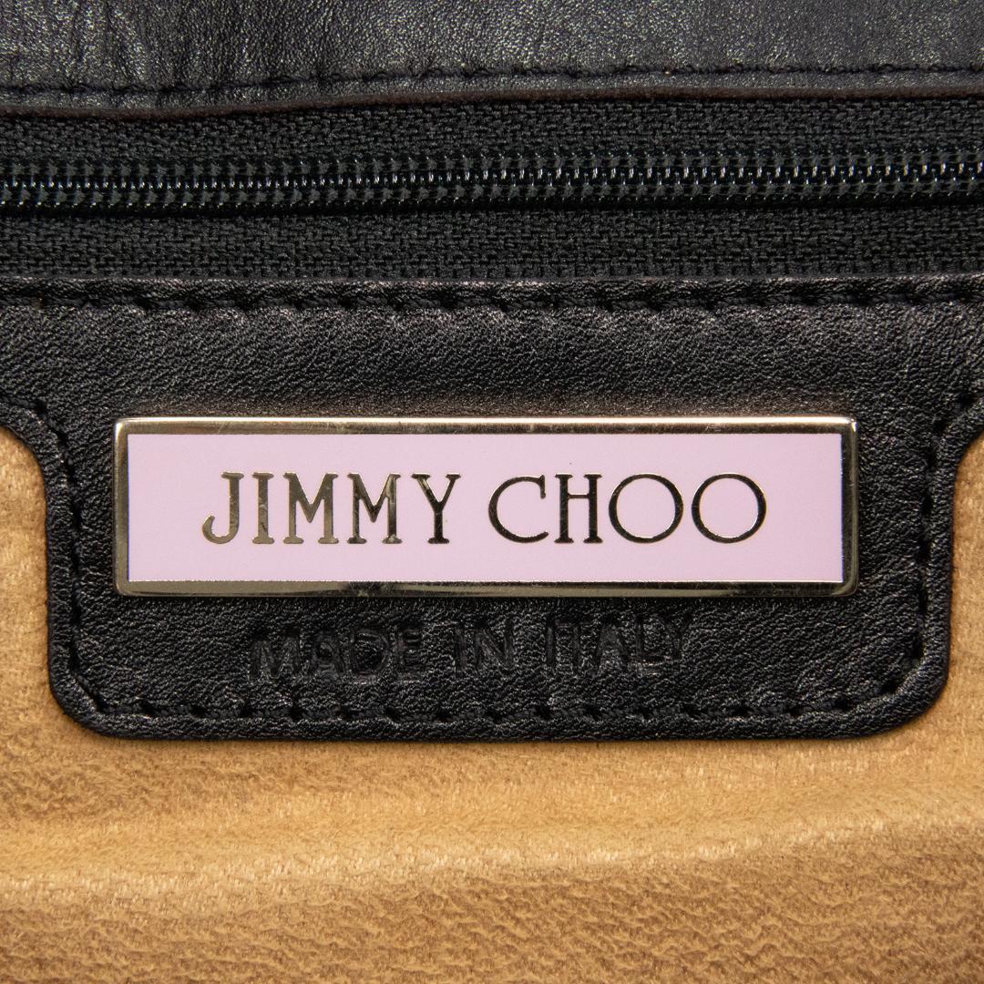 本物 ジミーチュウ 2WAYバッグ レディース パイソン ロザリー 黒 斜め掛け