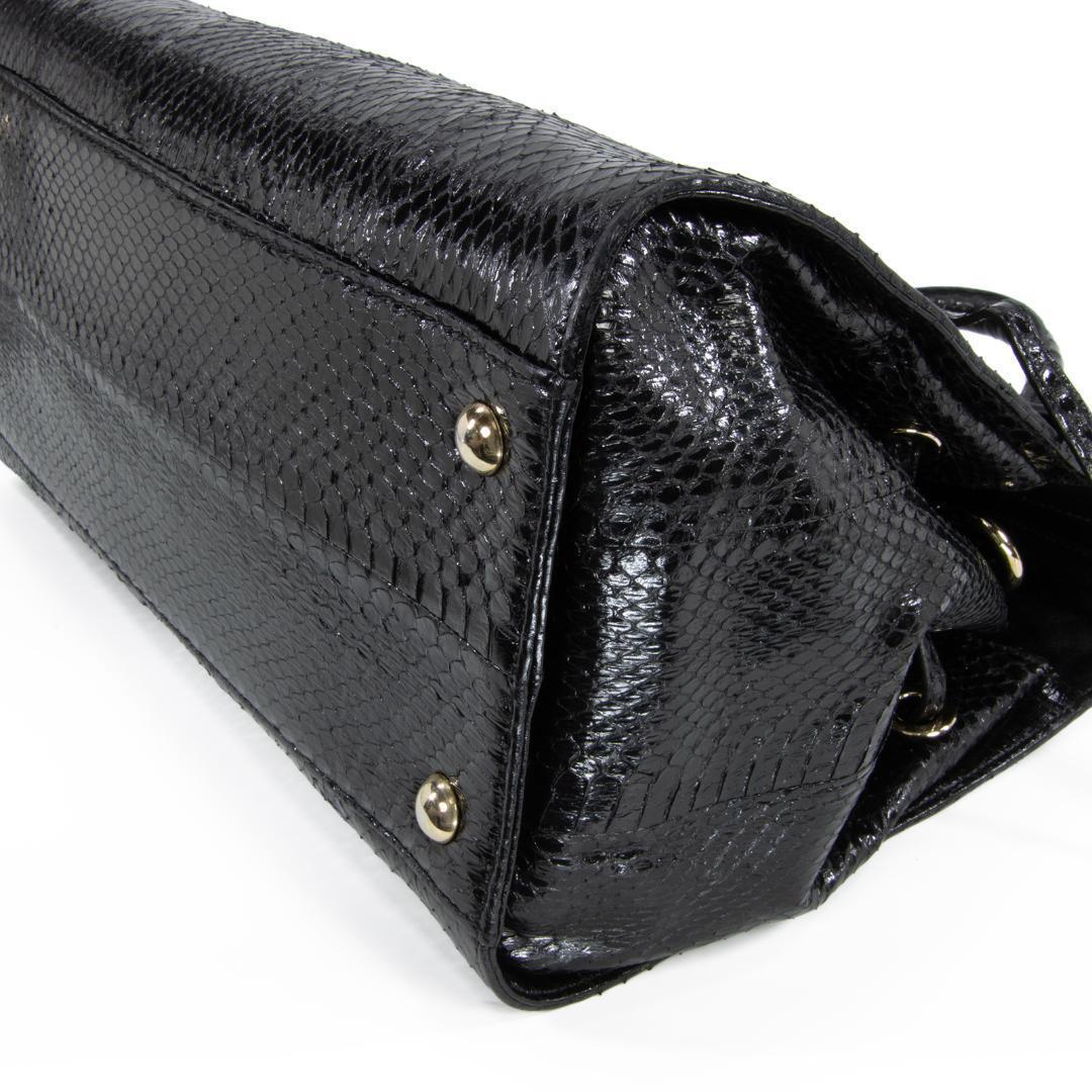 本物 ジミーチュウ 2WAYバッグ レディース パイソン ロザリー 黒 斜め掛け