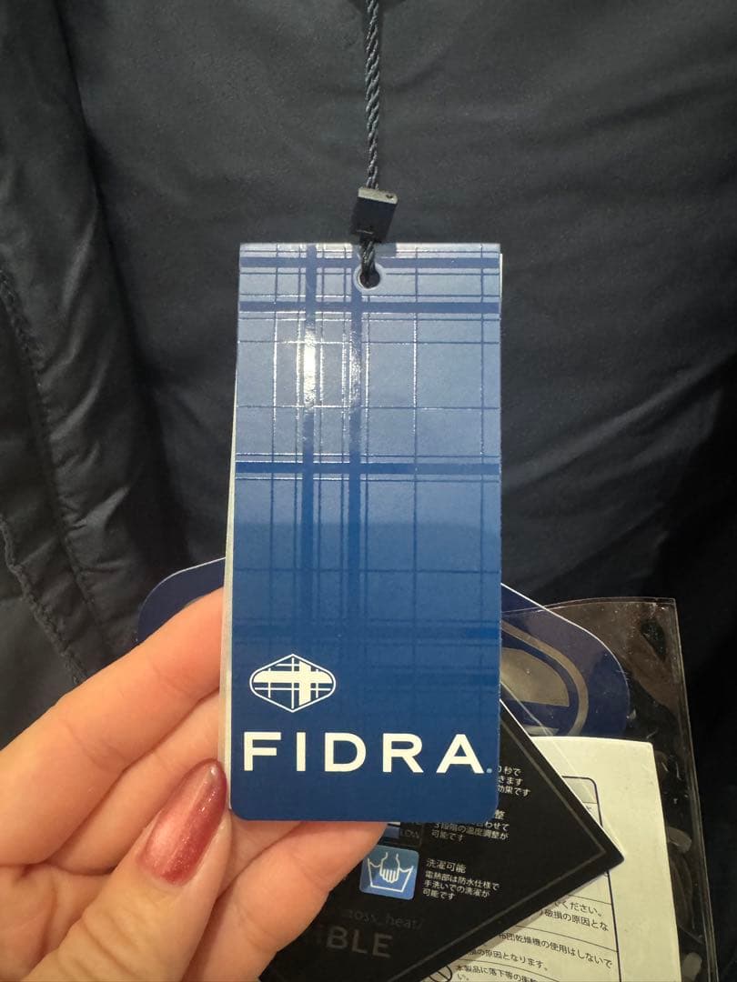 【タグ付き新品】FIDRA 電熱ヒーター付きダウンベスト　ネイビー　ゴルフ