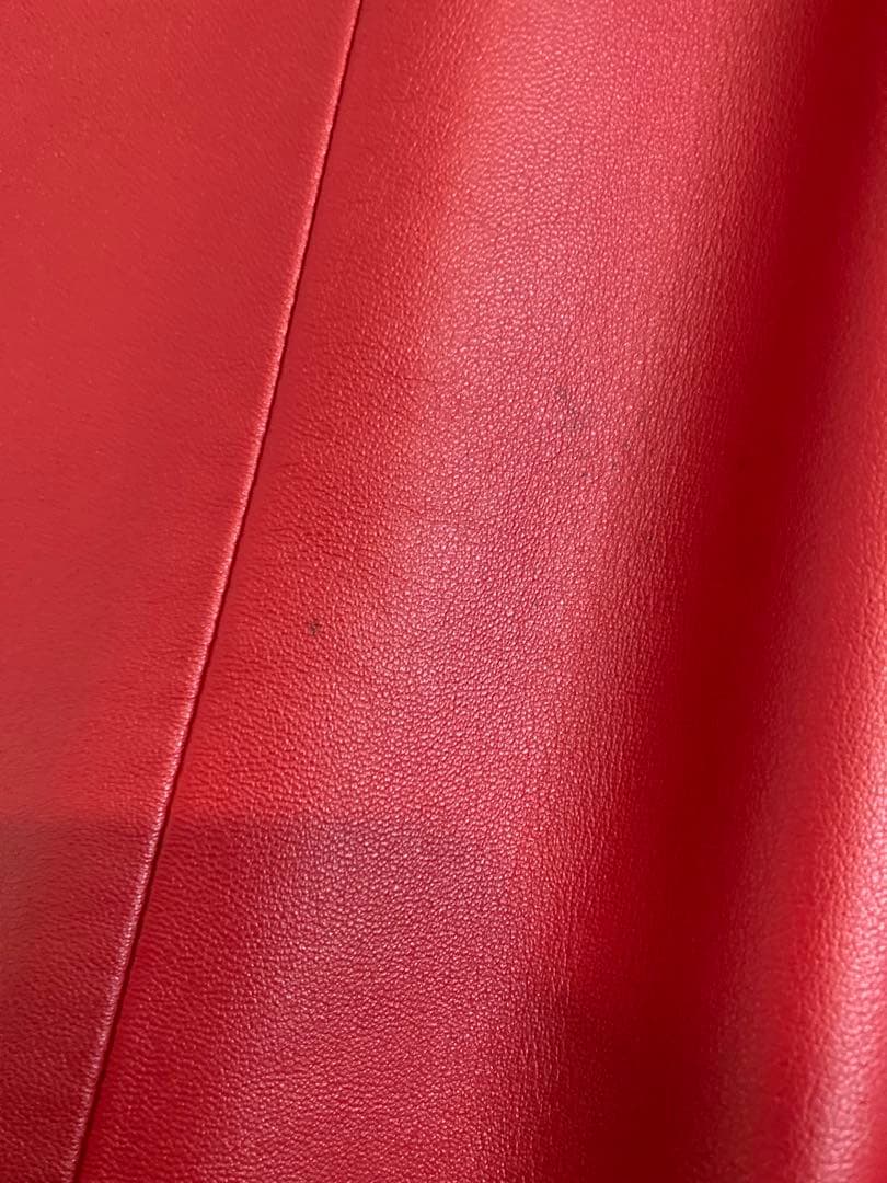 【美品】HANAE MORI ハナエモリ　赤 羊革　ジャケット　38サイズ大きめ