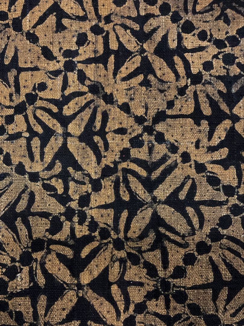 【トゥバン 手紡,手織布,茶綿,藍染バティック】蔵出し特価 022-254B