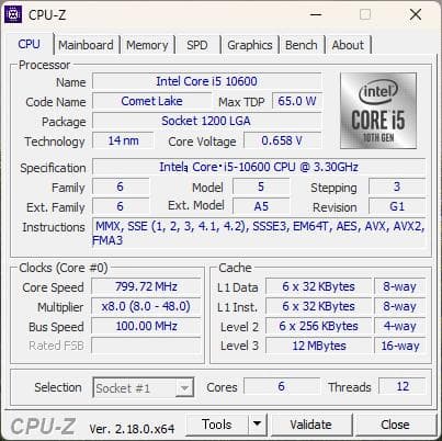 【中古】Intel Core i5 10600