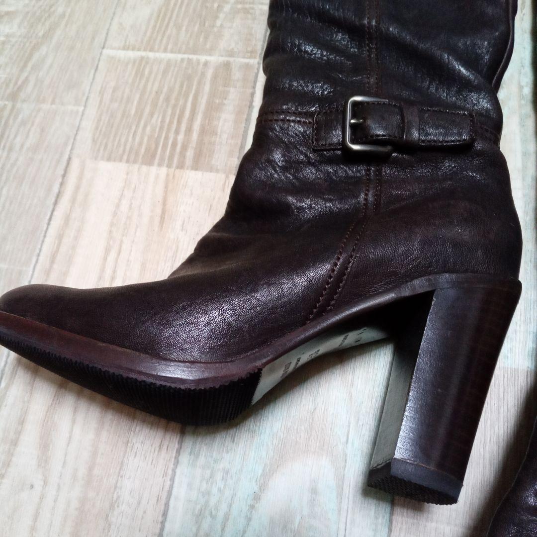 ミュウミュウ　35 1/2　ブーツ　ラムスキン　ムートン　ニーハイ　miumiu