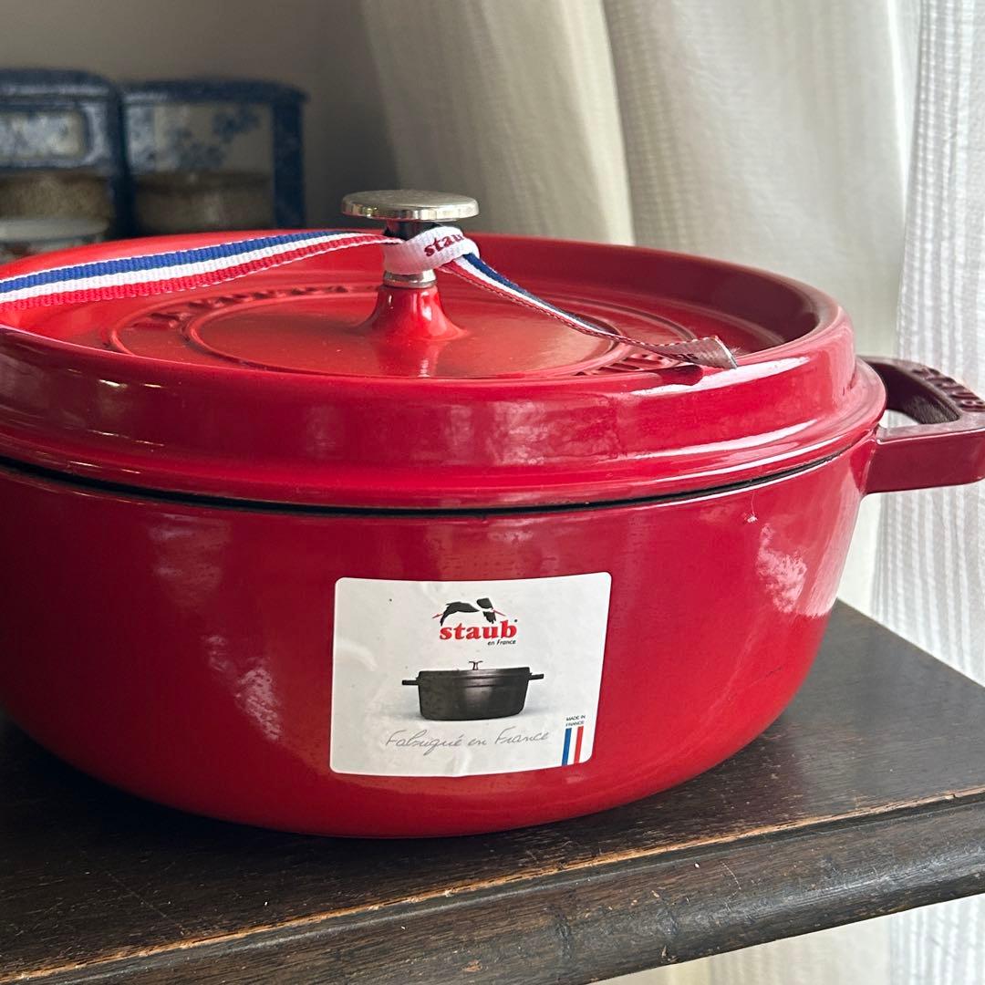 Staub ココット26cm 3.8L 赤 未使用品